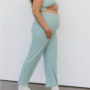 Storq Maternity Cozy Rib Day to Night Pant, Clover size 2